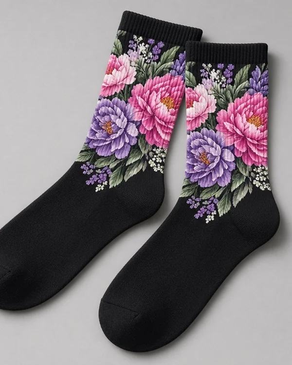 Custom Black-Foot Sublimated Socks