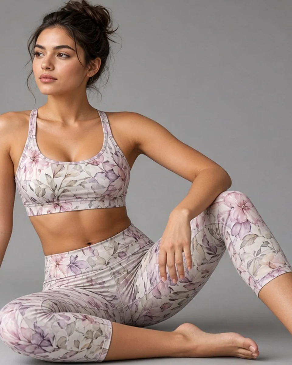 Custom All-Over Print Yoga Capri Leggings blank