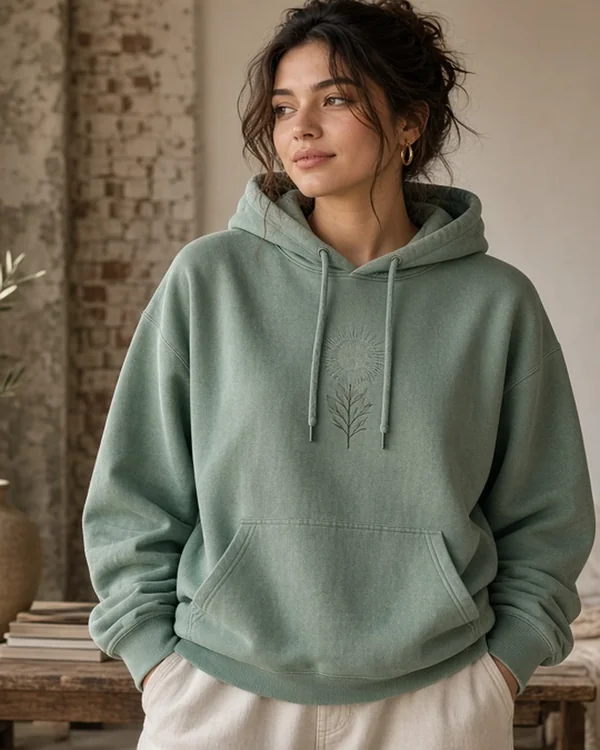 Custom Unisex Garment-Dyed Hooded Sweatshirt