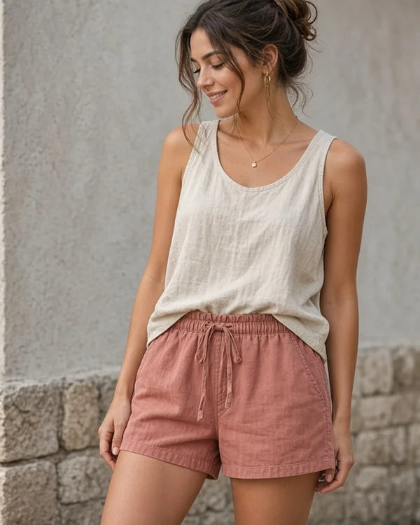 Custom Women's Garment Dye Short