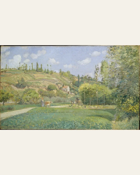 A Cowherd at Valhermeil Art Print