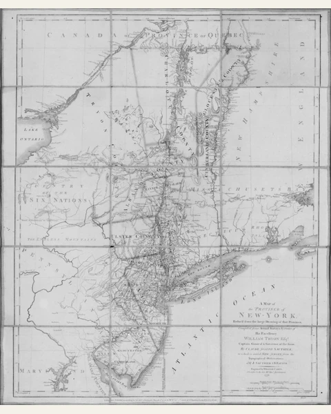 Map of the Province of New York Art Print