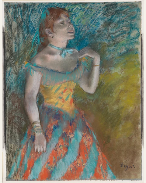 The Singer in Green Art Print