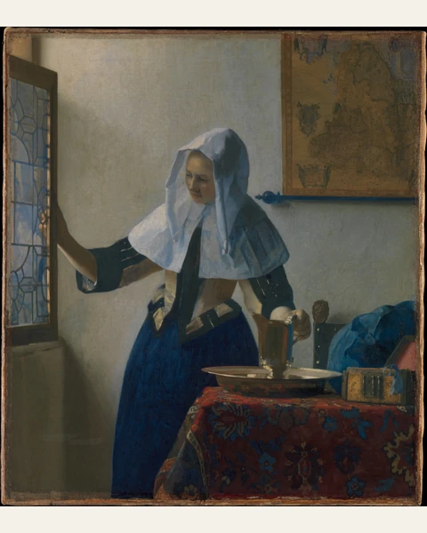 Young Woman with a Water Pitcher Art Print