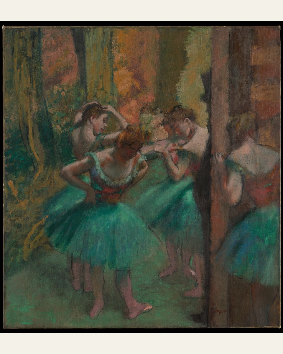 Dancers, Pink and Green Art Print