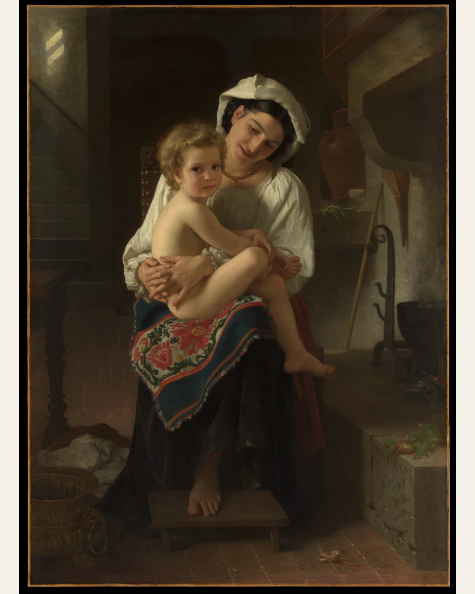 Young Mother Gazing at Her Child Art Print