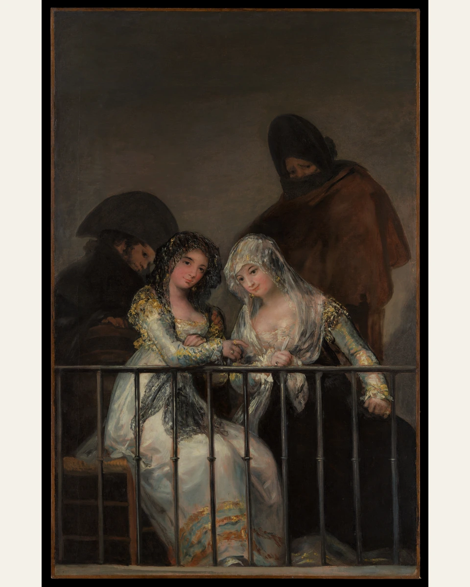 Majas on a Balcony Art Print