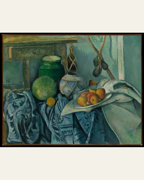 Still Life with a Ginger Jar and Eggplants Art Print