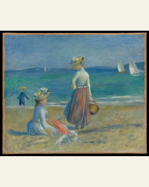Figures on the Beach Art Print