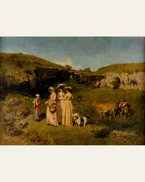 Young Ladies of the Village Art Print
